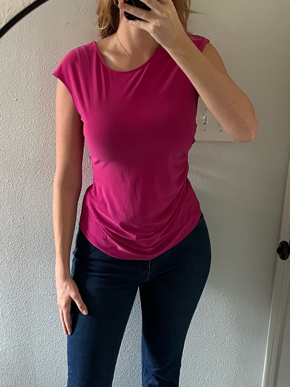 Pink rouched top